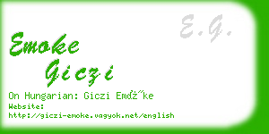 emoke giczi business card